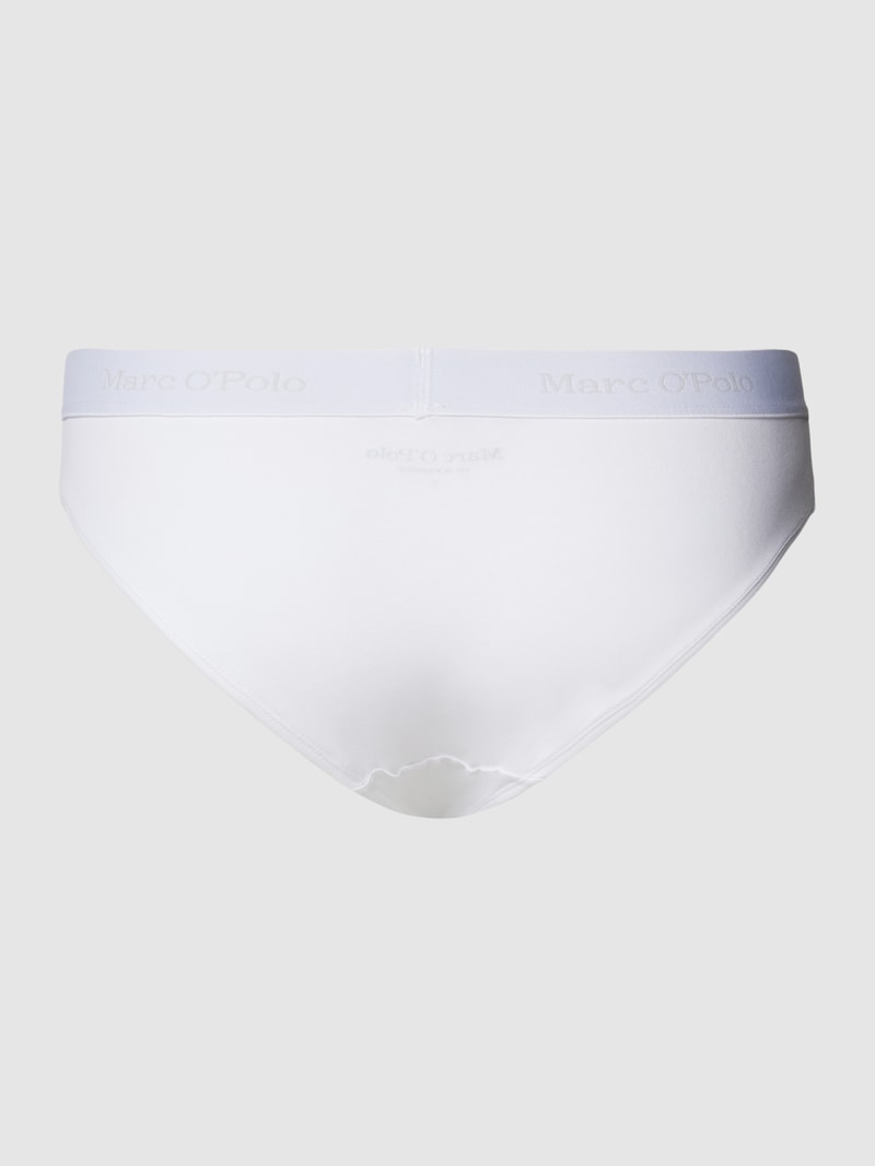Slip mit elastischem Logo-Bund im 3er-Pack in weiß