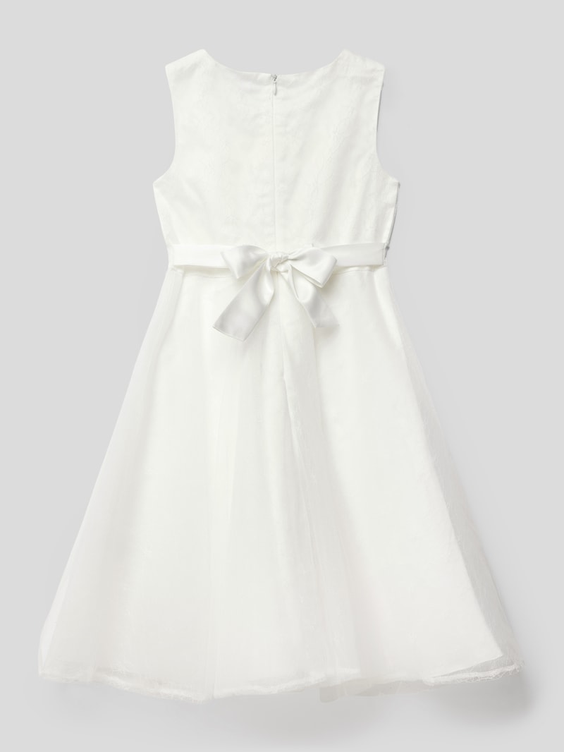 Kommunionskleid mit Perlenbesatz in offwhite