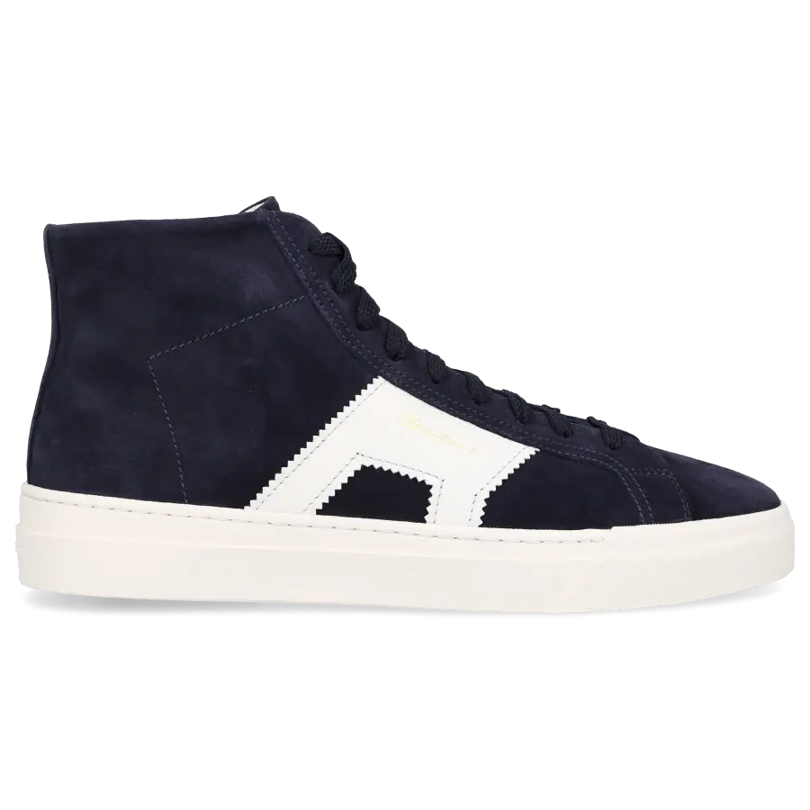Santoni - Sneaker high 21933 Veloursleder - blau