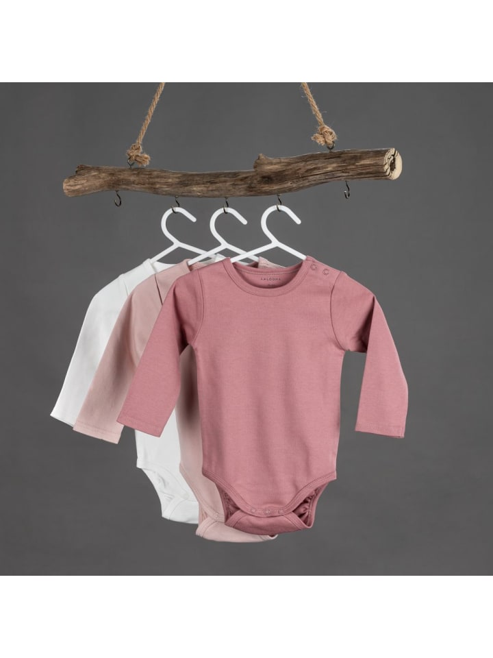 LaLoona Body Langarm 3er Pack - Rose - in rosa günstig kaufen
