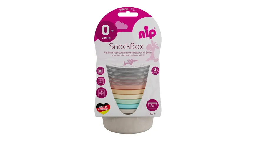 nip® Snackbox 6er Pack mehrfarbig