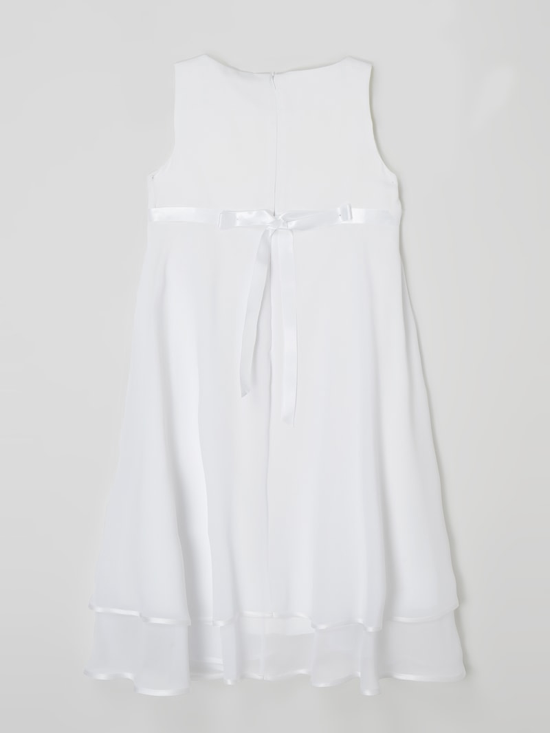 Kommunionskleid aus Chiffon in weiß