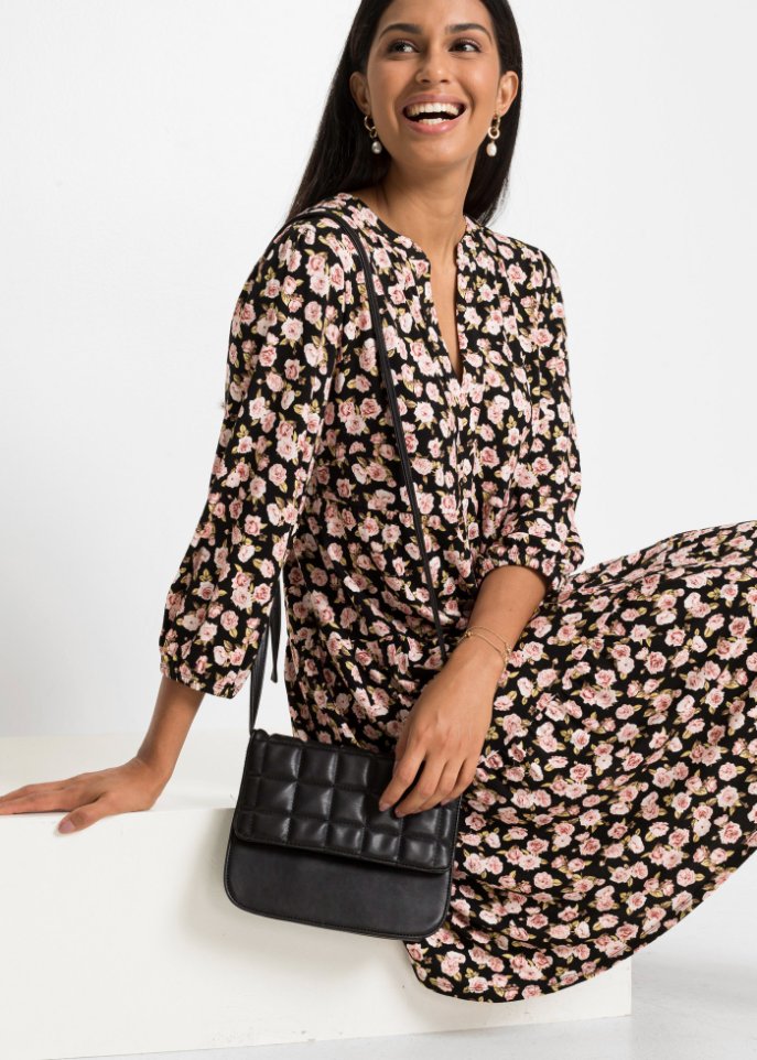 Bedrucktes Tunika-Kleid aus nachhaltiger Viskose