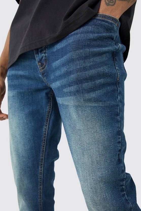 Tall Skinny Stretch Jeans in Antikblau