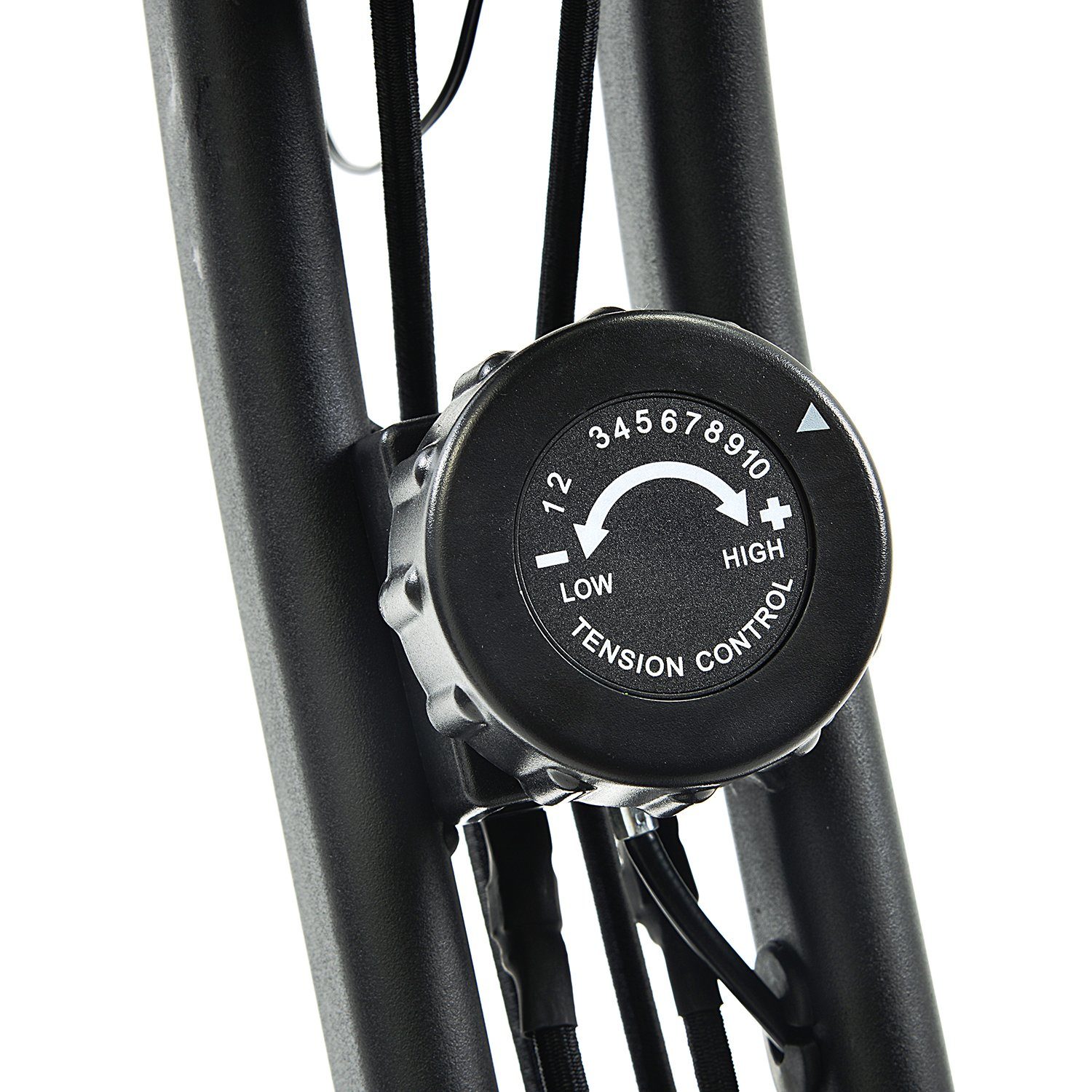 OKWISH Heimtrainer Magnetische klappbar Heimtrainer mit 10 Widerstandsstufen (Fitnessbike 3-in-1 X-bike mit LCD-Bildschirm und Handpulssensoren inkl)