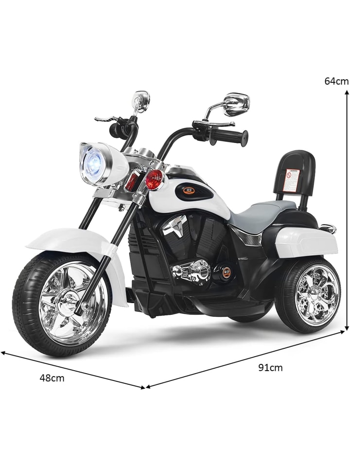 COSTWAY 6V Elektro Motorrad in Weiß günstig kaufen 91 cm