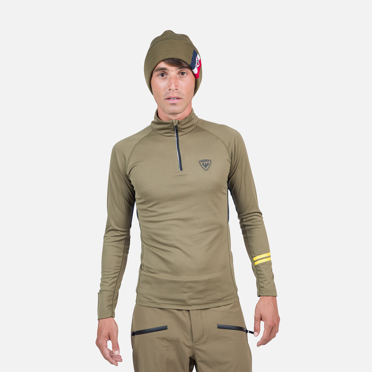 Poursuite Herren-Baselayer-Oberteil mit halbem Reißverschluss