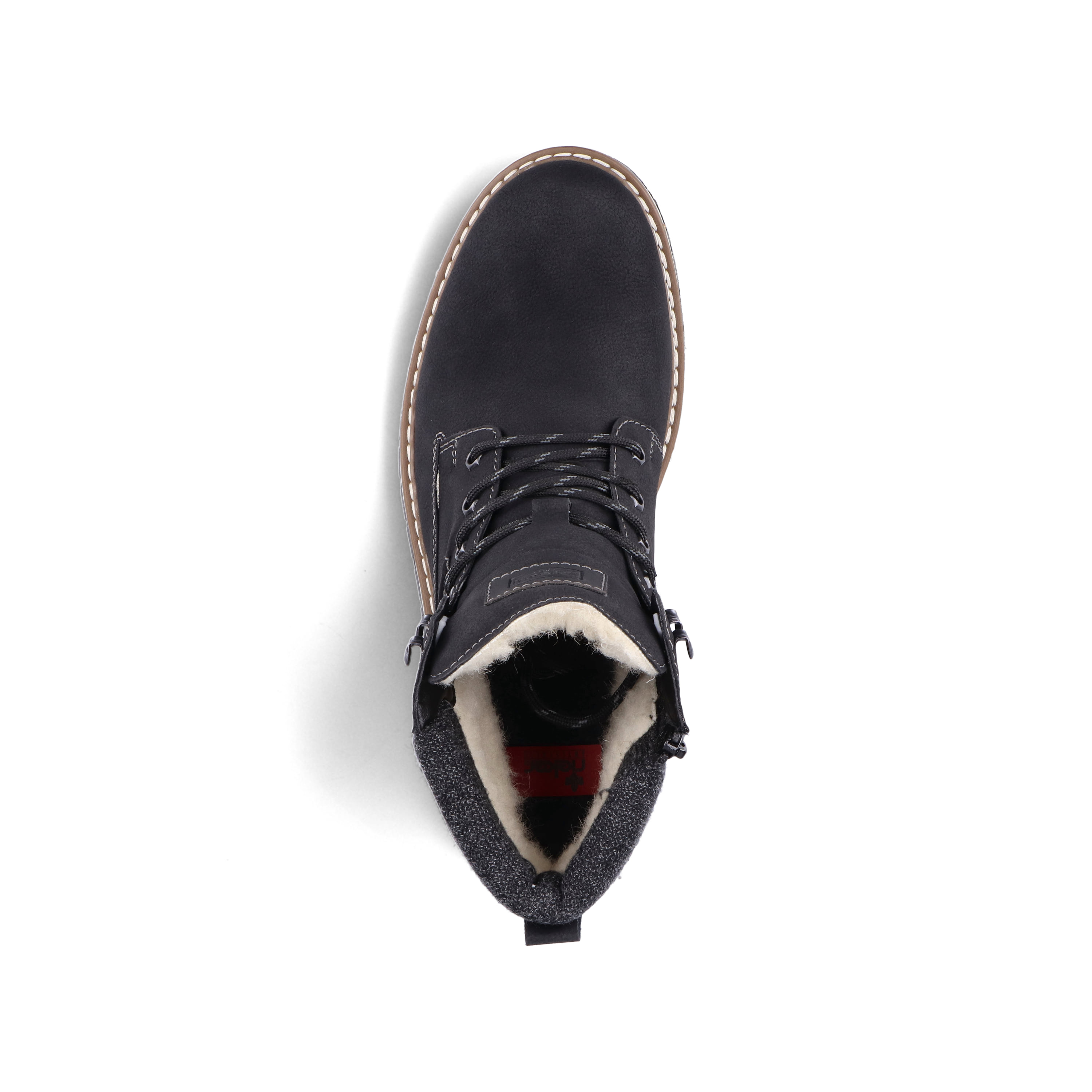Rieker Herren Schnürstiefel tiefschwarz