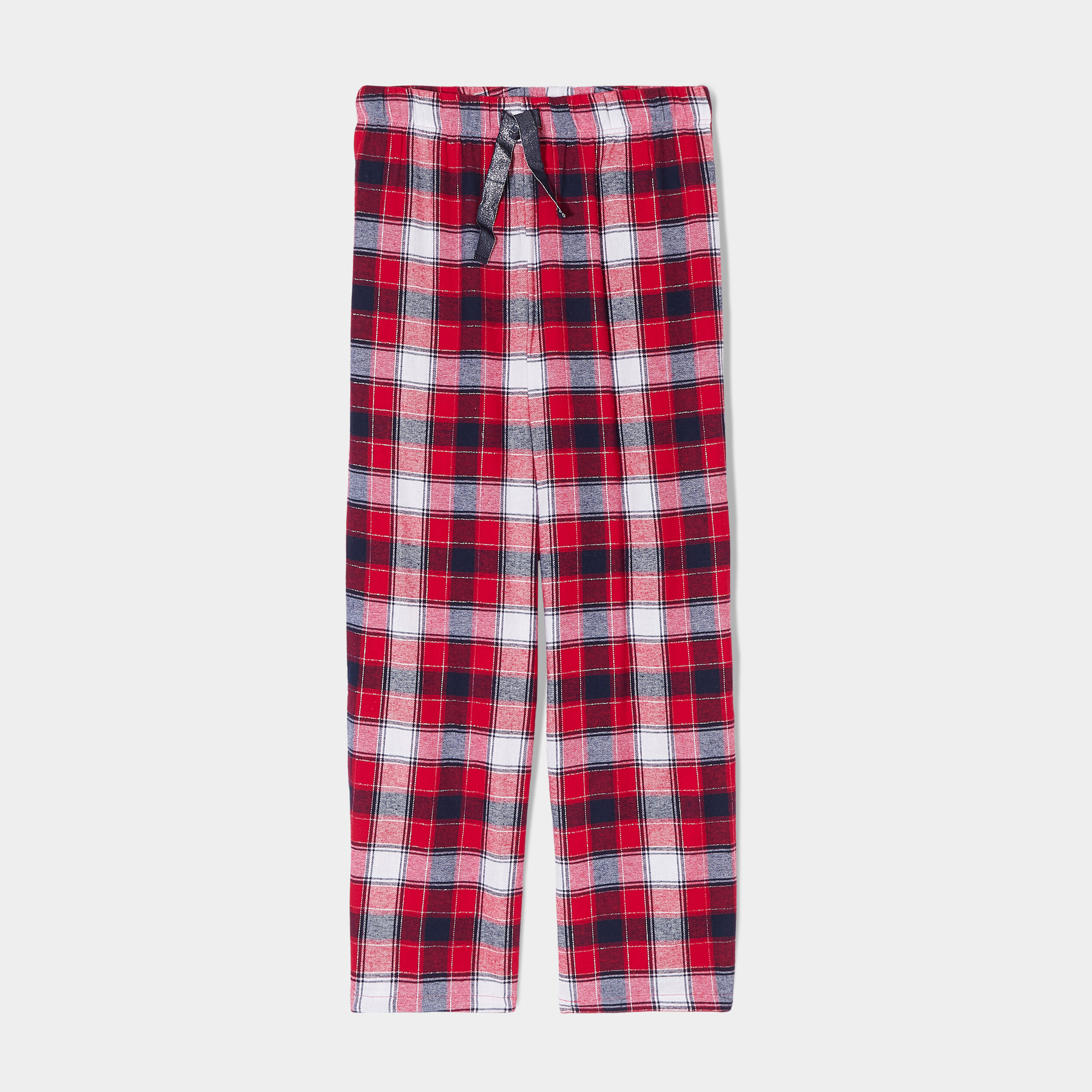 Pantalon de pyjama taille élastiquée rouge femme | La Halle
