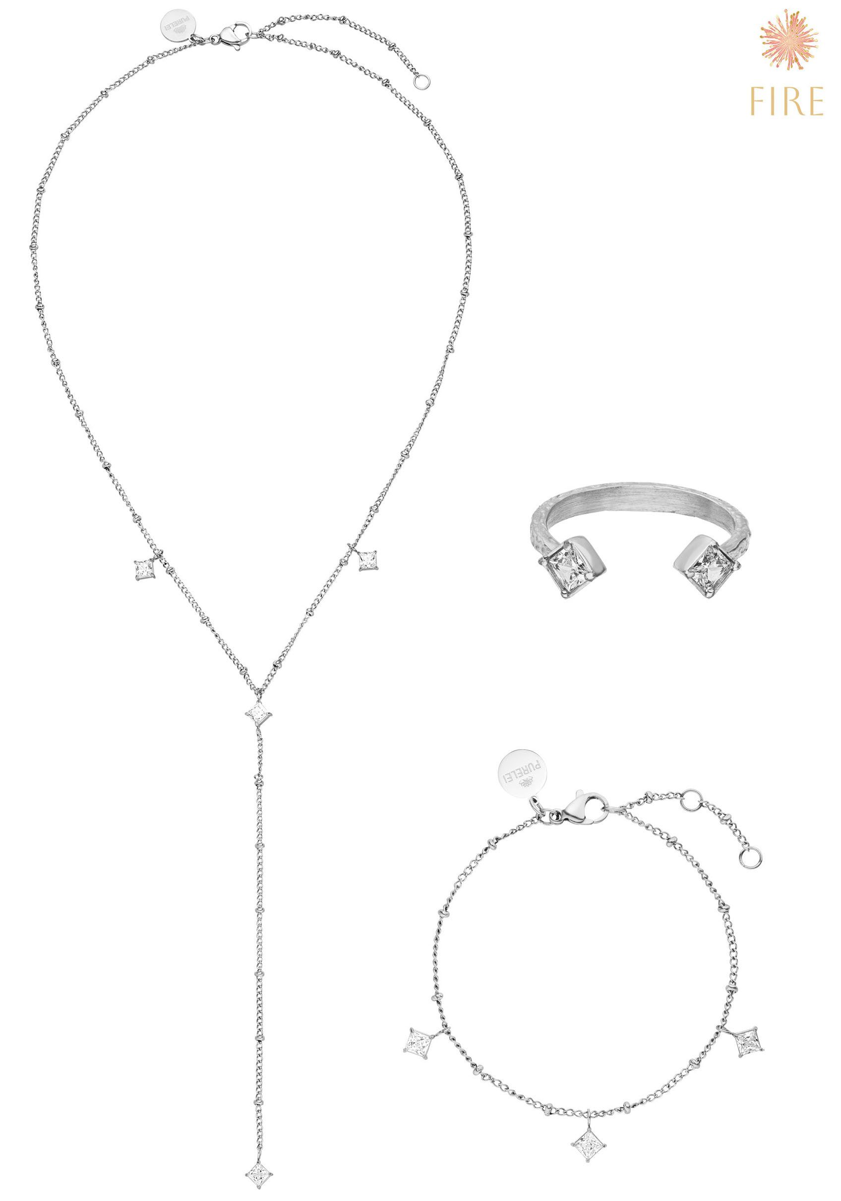 Purelei Schmuck-Adventskalender Schmuck Geschenk Adventskalender 2023, Anlass Geburtstag Weihnachten (Set, 24-tlg), mit Zirkonia (synth) und Süßwasserzuchtperlen