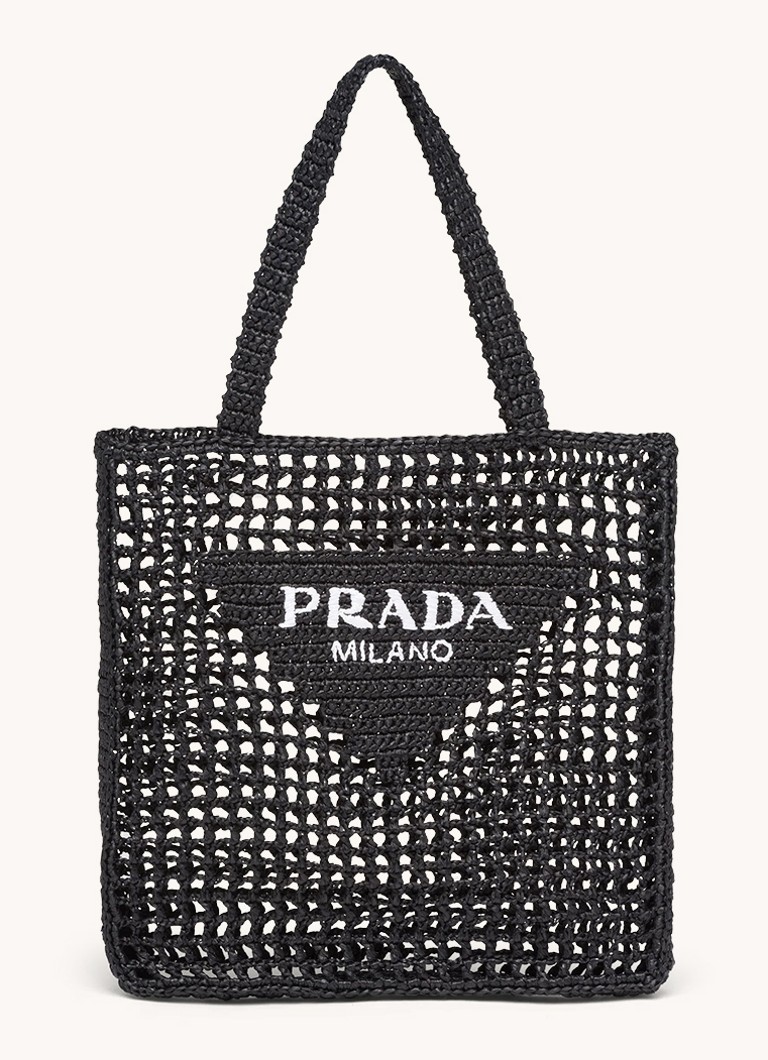 Prada raffia shopper