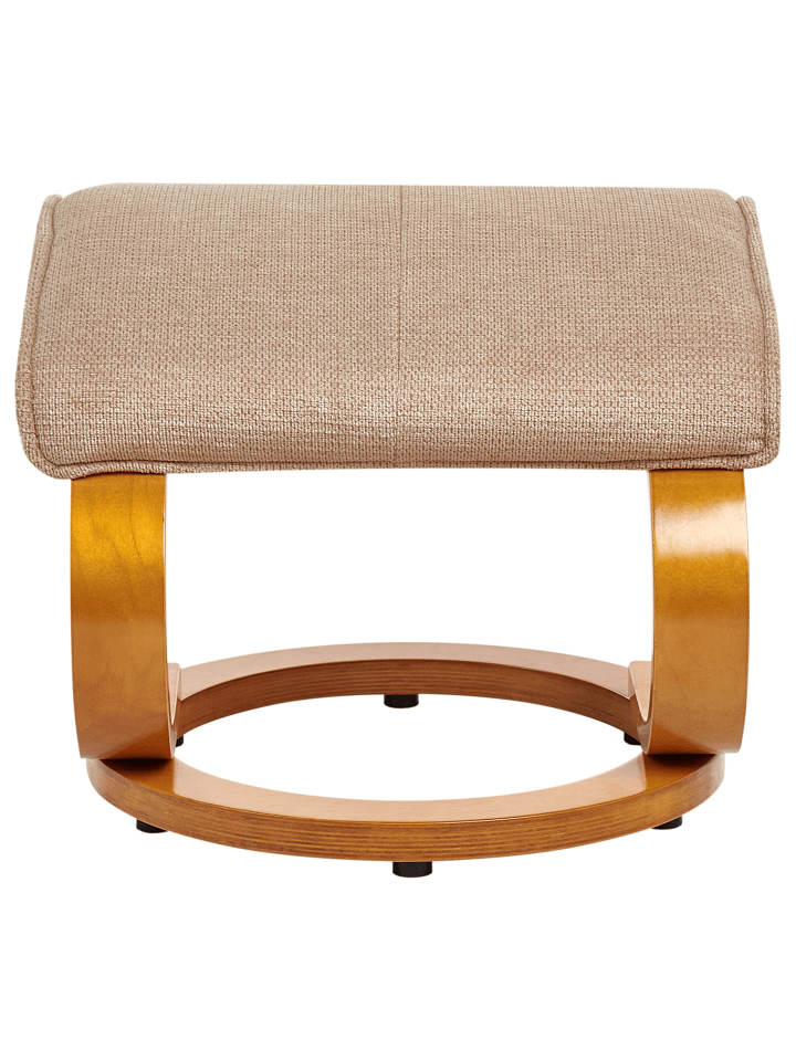 Beliani Massagestuhl HERO in Beige/Heller Holzfarbton - (W) 51 x (H) 102 x (L) 80 cm günstig kaufen onesize