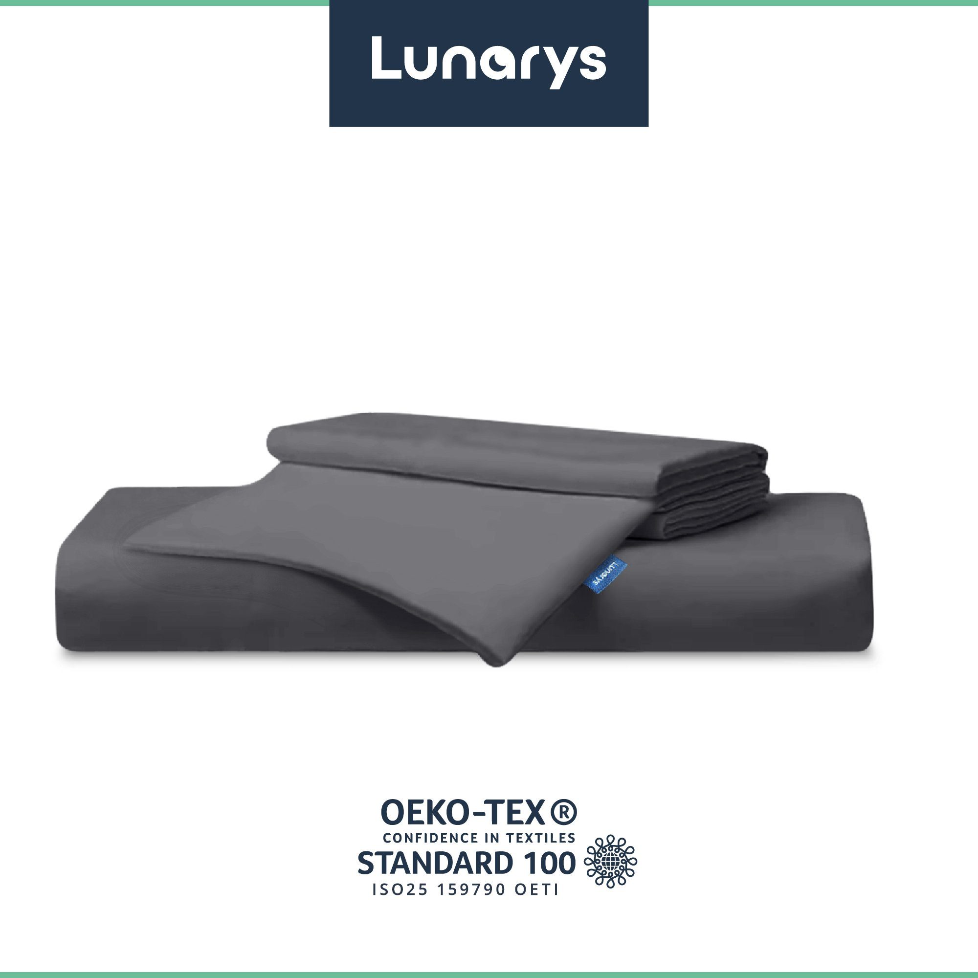 Bettwäsche SatinRoyal, Lunarys, Luxus Satin Bettwäsche - 160 g/m² - Anthrazit - 135x200 cm - 2-teilig