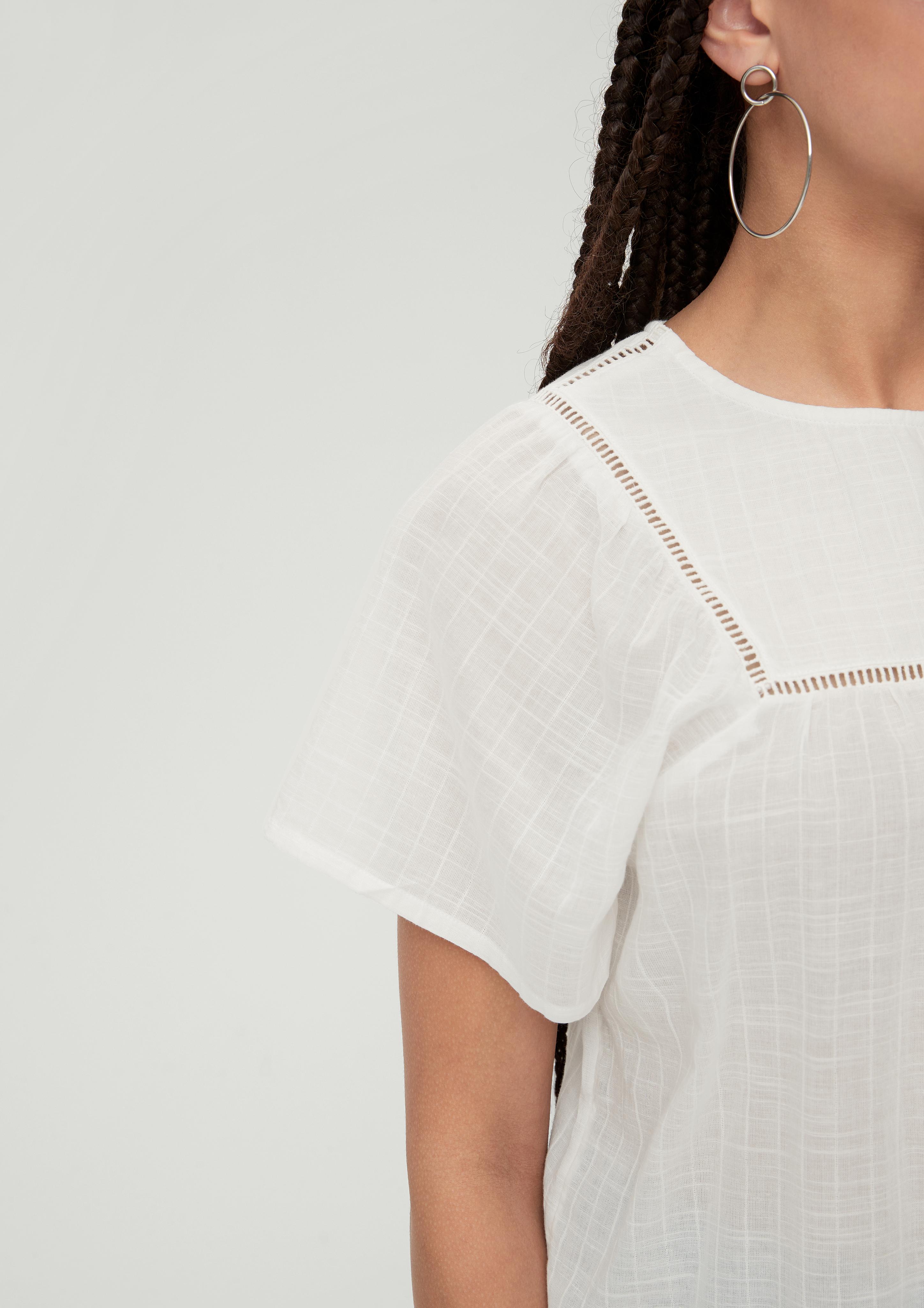Bluse aus Baumwollcrêpe  2124572-0200