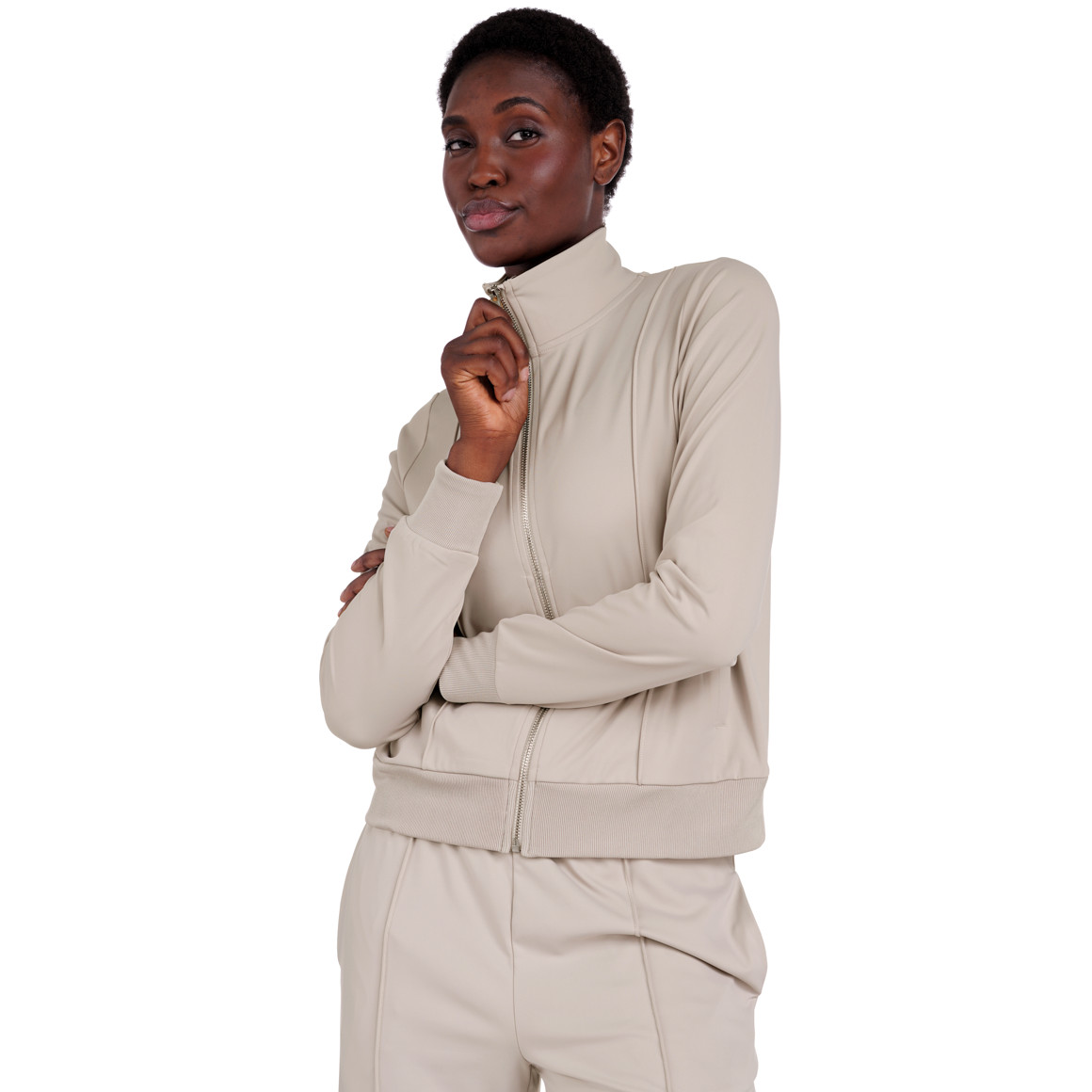Damen Sportjacke mit Biesen