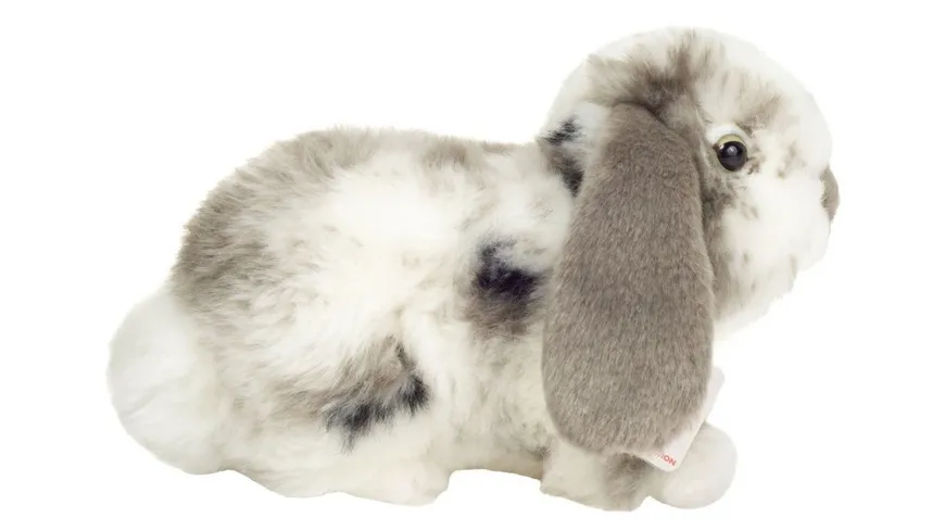 Teddy-Hermann - Kuscheltier Widderkaninchen grau-weiß gescheckt 23 cm