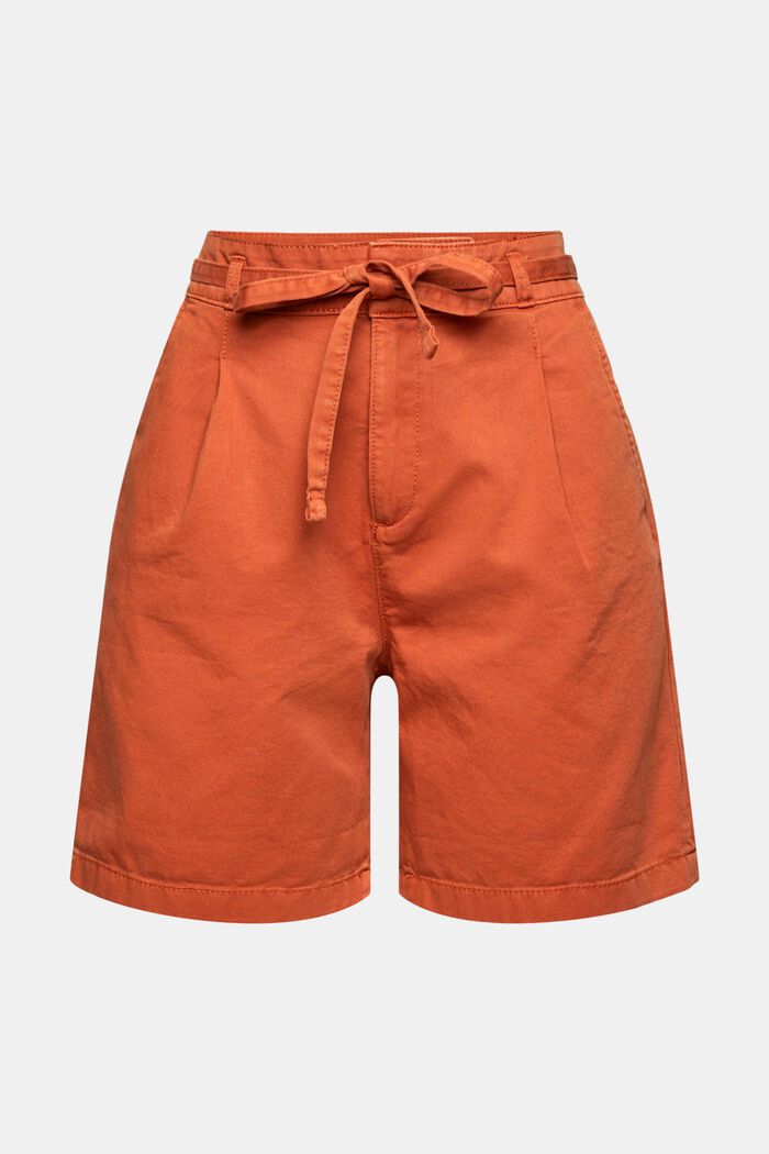 Shorts mit Bindegürtel, Bio-Baumwolle