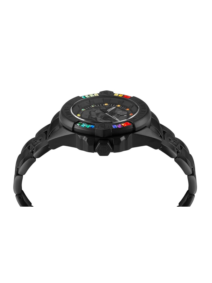 Philipp Plein Philipp Plein Unisex Uhr The $kull Genderless Rainbow in schwarz günstig kaufen onesize