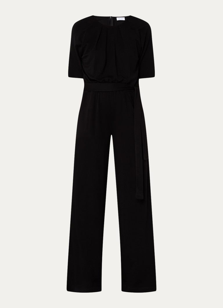 Gerry Weber  Wide fit jumpsuit van jersey met strikceintuur