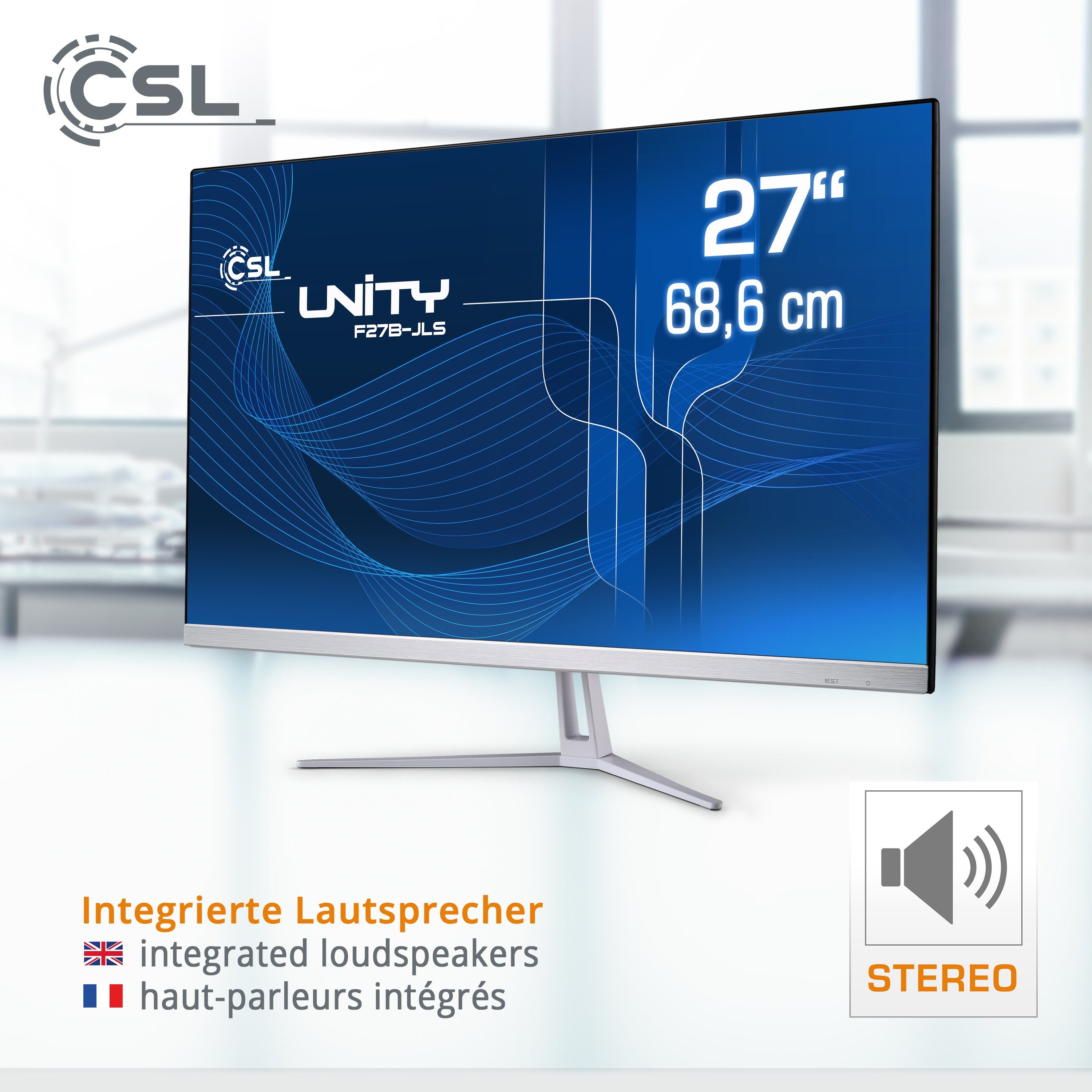 CSL Unity F27-JLS Pentium PC (27 Zoll, Intel® N6000, Intel® UHD Graphics, 8 GB RAM, 256 GB SSD, passiver CPU-Kühler)