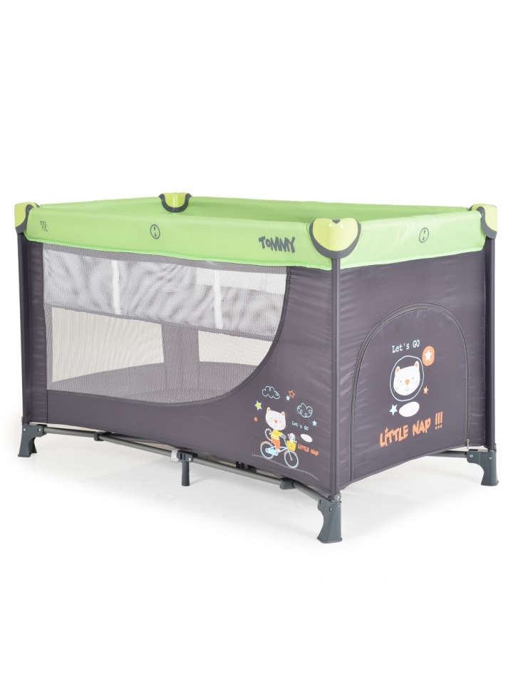 Moni Reisebett Tommy, 2 Ebenen in grün günstig kaufen 60x120 cm