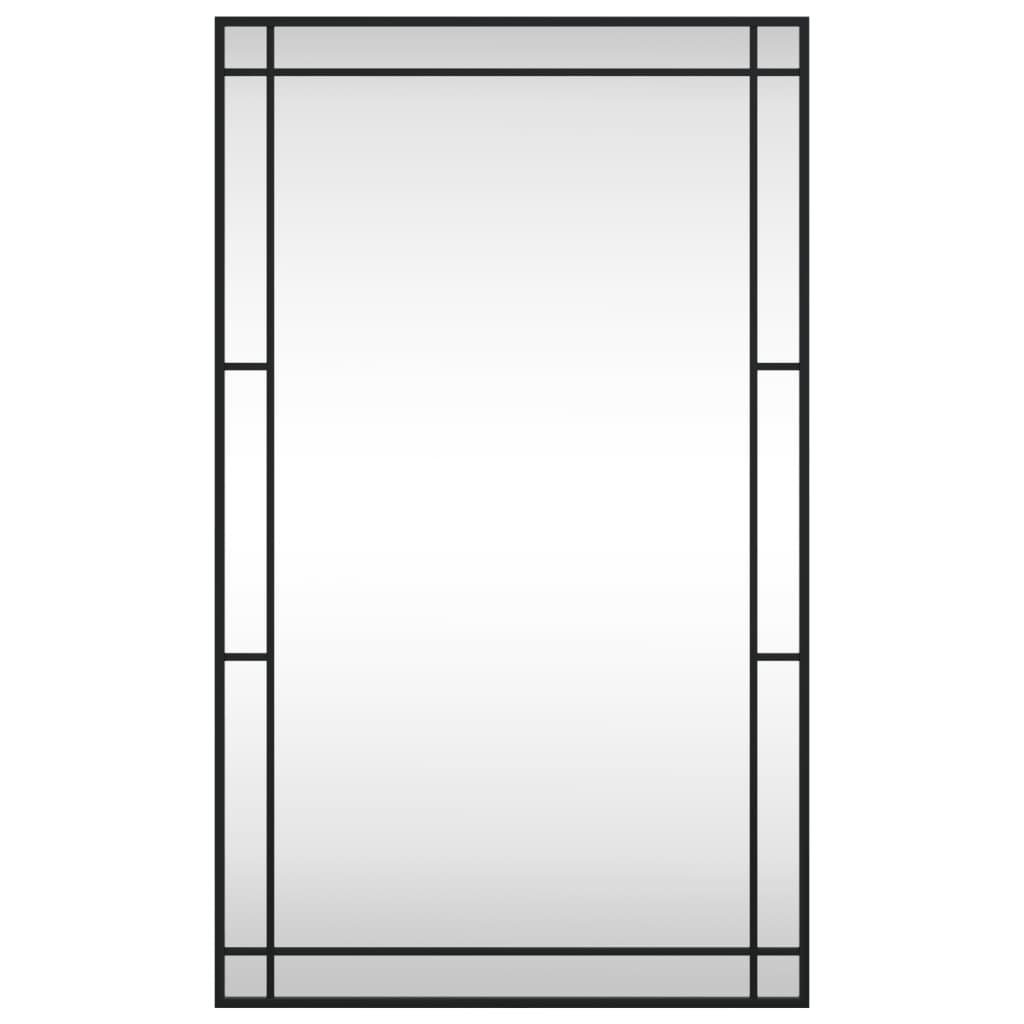 vidaXL Spiegel Wandspiegel Schwarz 60x100 cm Rechteckig Eisen (1-St)