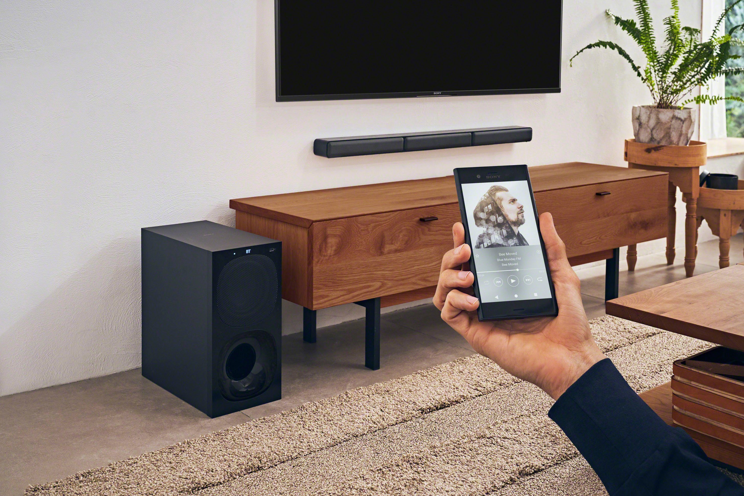 Sony HT-S40R Kanal- 5.1 Soundbar (Bluetooth, 600 W, inkl. kabelgebundenem Subwoofer, kabellosen Rear-Lautsprechern)