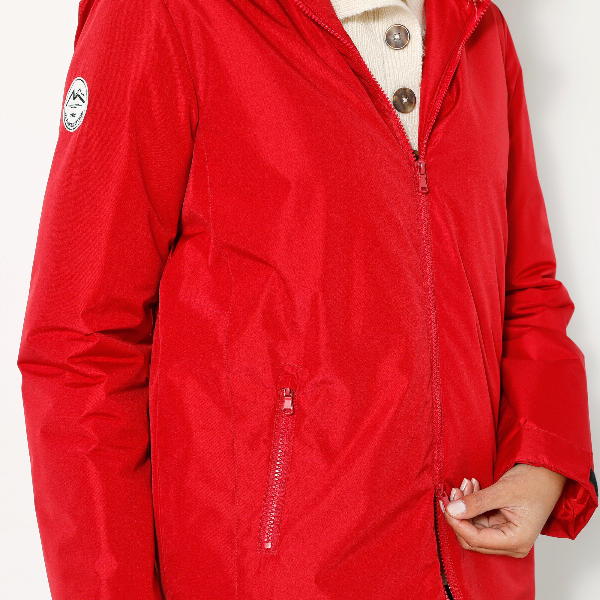 Parka imperméable zippée capuche