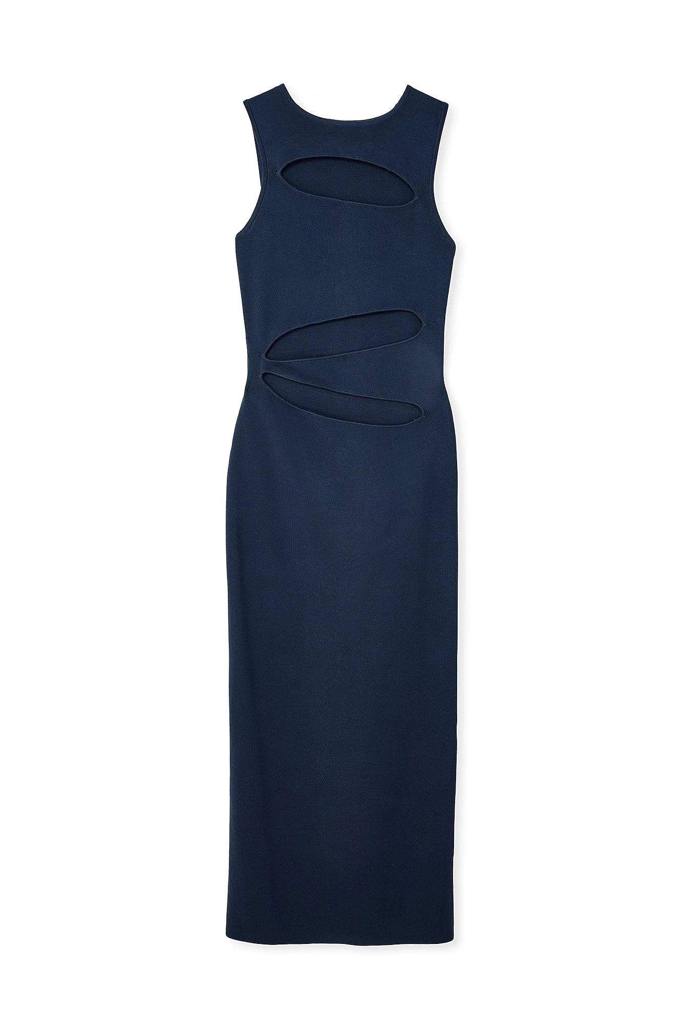 Fein gestricktes Maxikleid mit Cut-Outs