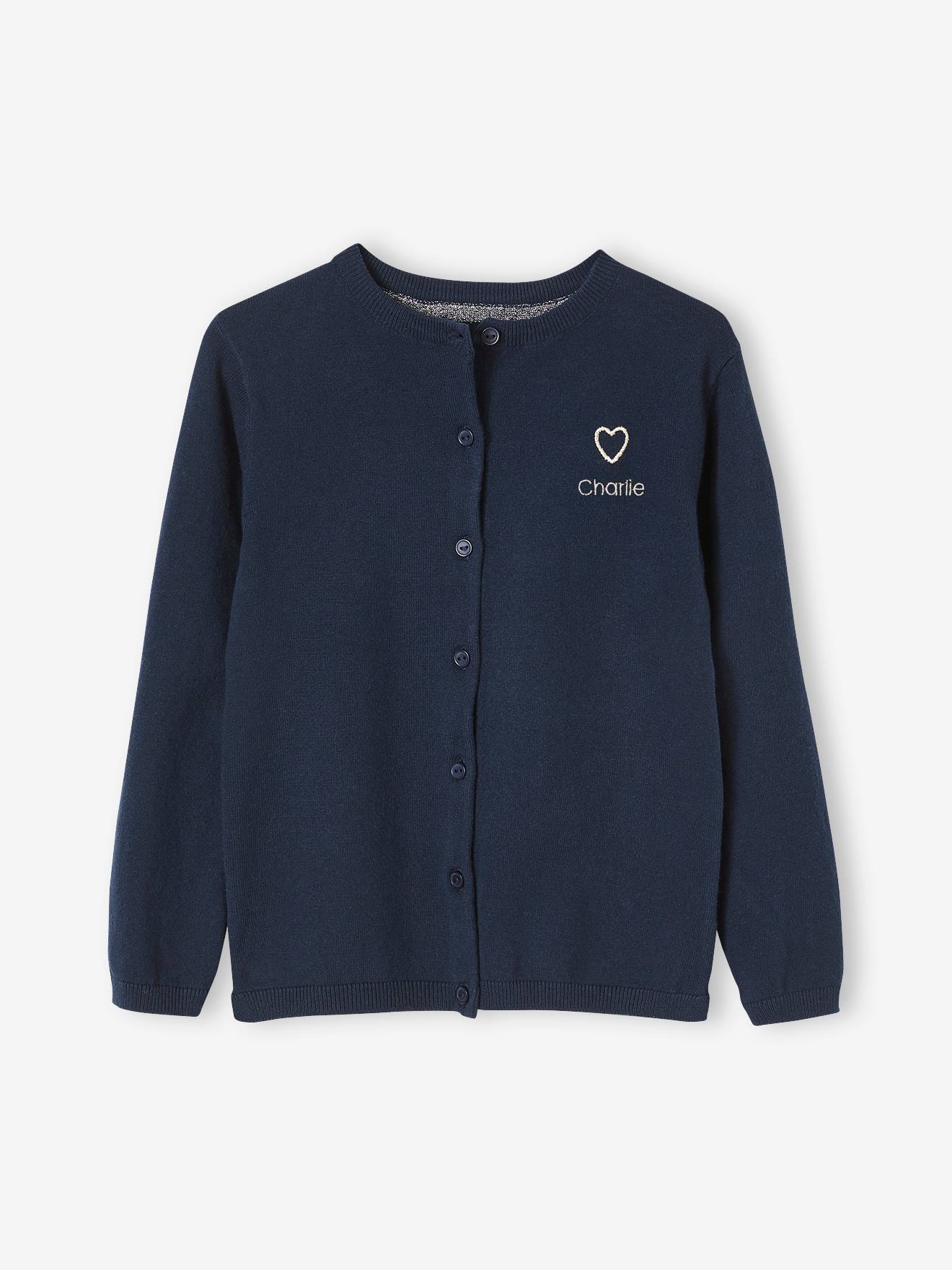 Gilet Basics personnalisable fille bleu glacier