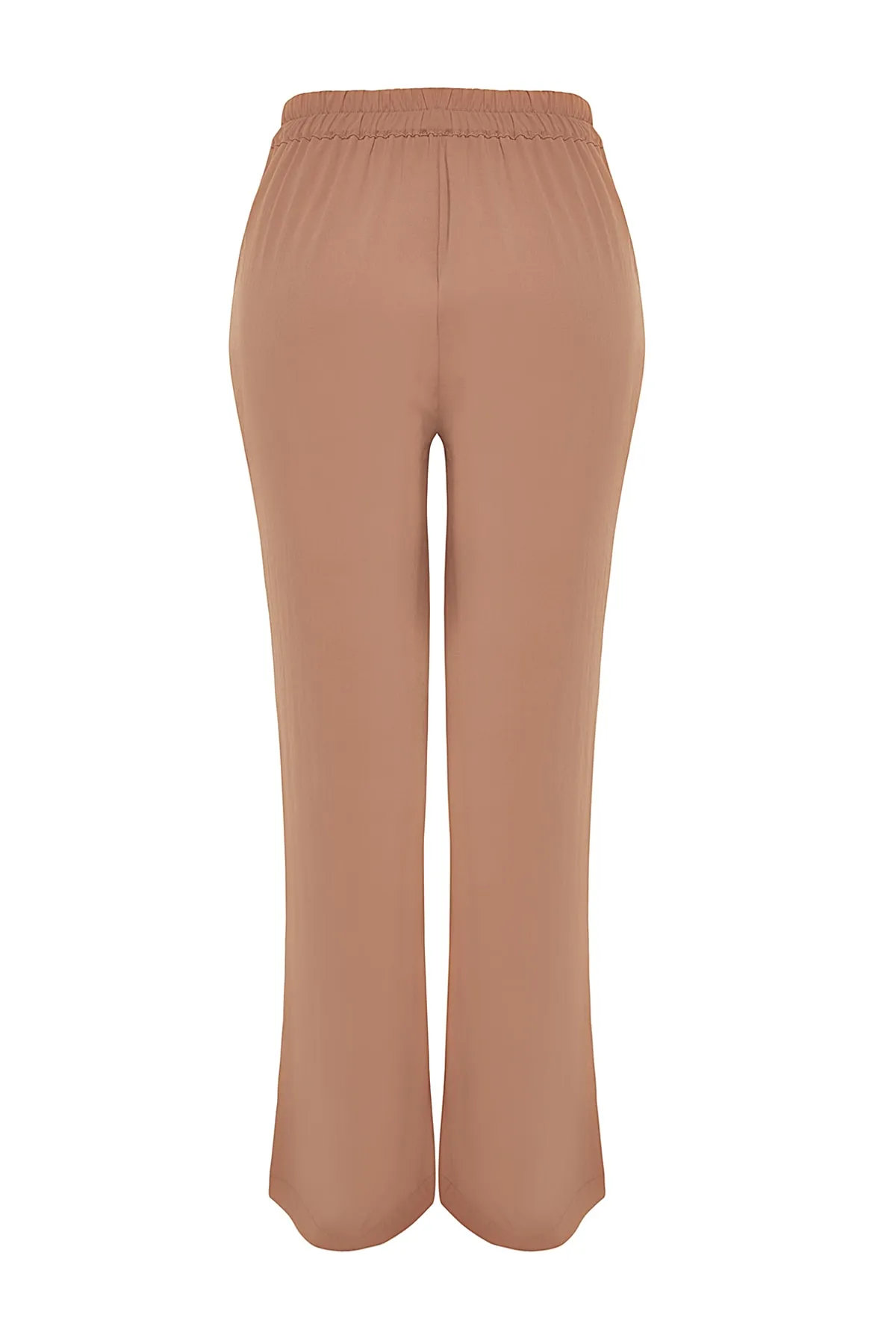 Trendyol Curve  Nerzfarbene, hoch taillierte, plissierte Webhose TBBSS22PL0448