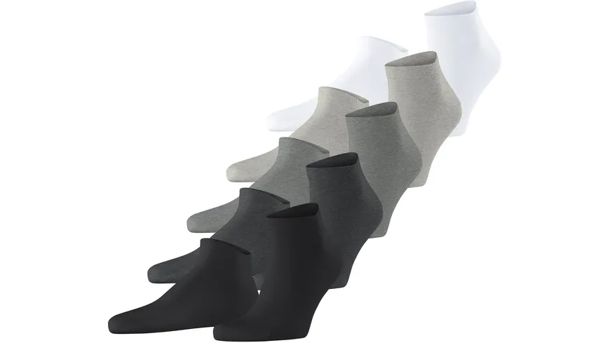 ESPRIT Herren Sneaker Socken Solid Mix 5er Pack BLACKGREY