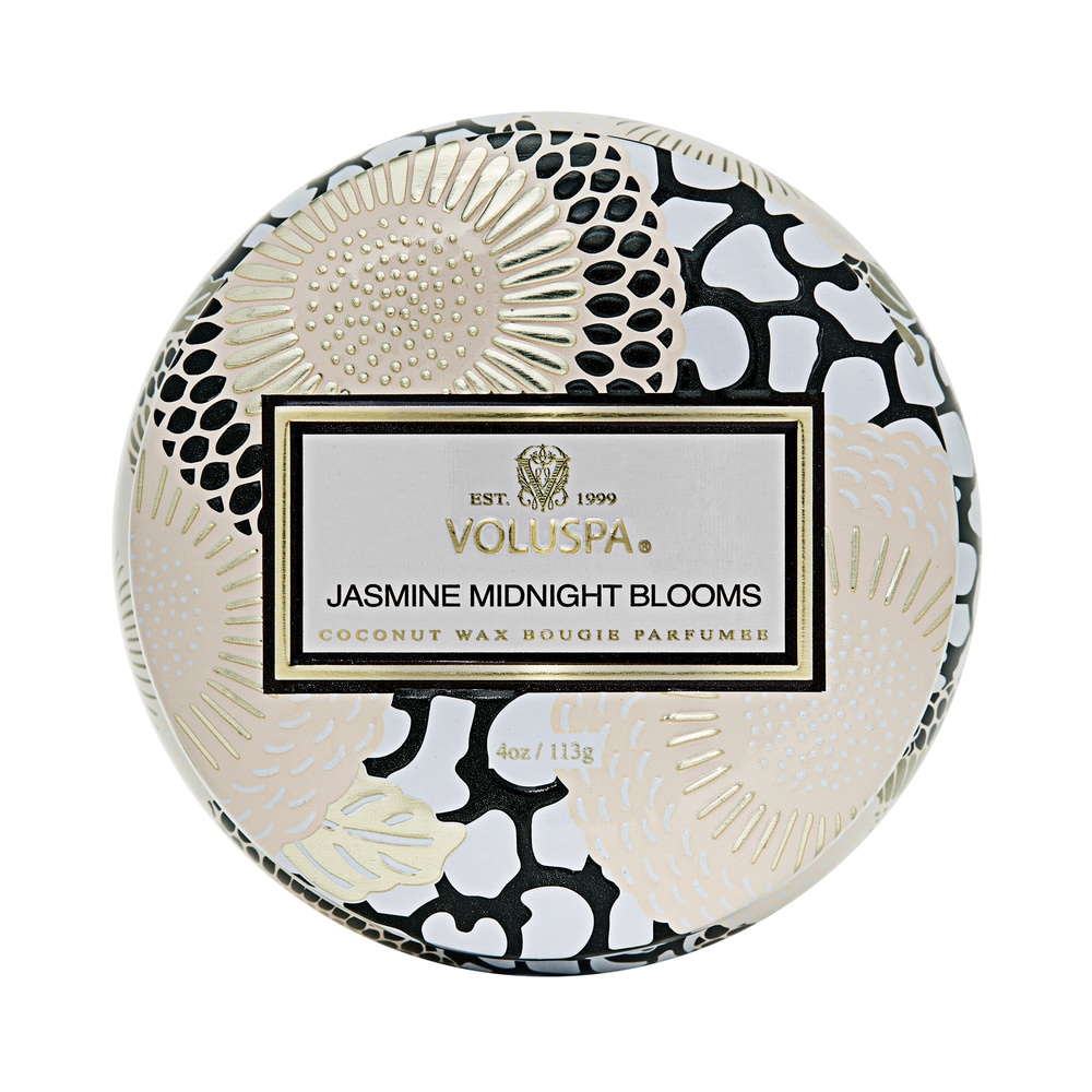 voluspa Jasmine Midnight Blooms Mini Tin Bougie