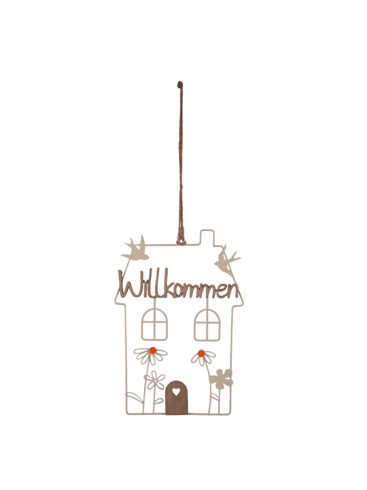 UNUS Willkommen Dekoaufhänger in Beige günstig kaufen onesize