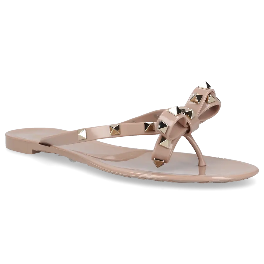 Valentino Garavani - Zehentrenner FLIPFLOPS ROCKSTUD PVC - beige