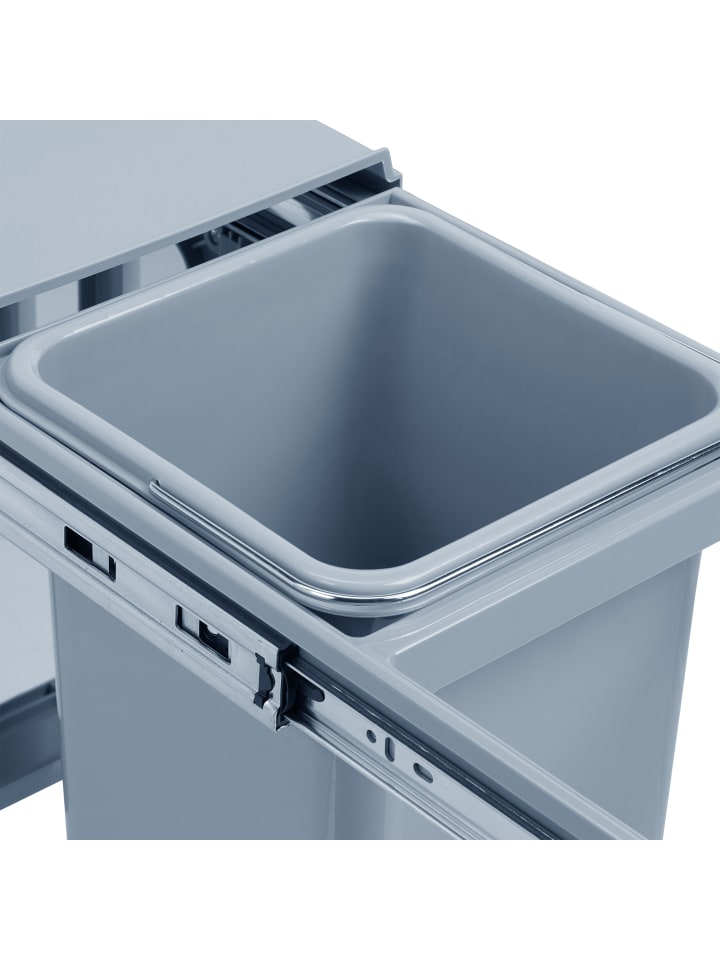 relaxdays Einbaumülleimer in Grau - (B)25x (H)35,5 x (T)47 cm günstig kaufen onesize