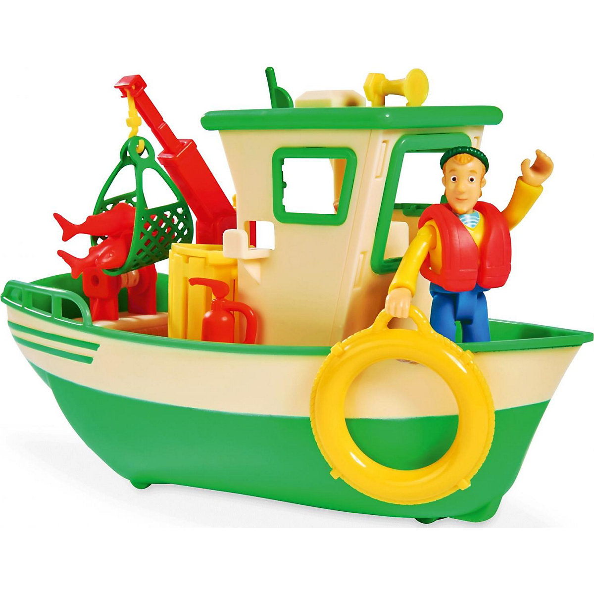 Sam Charlies Fischerboot mit Figur