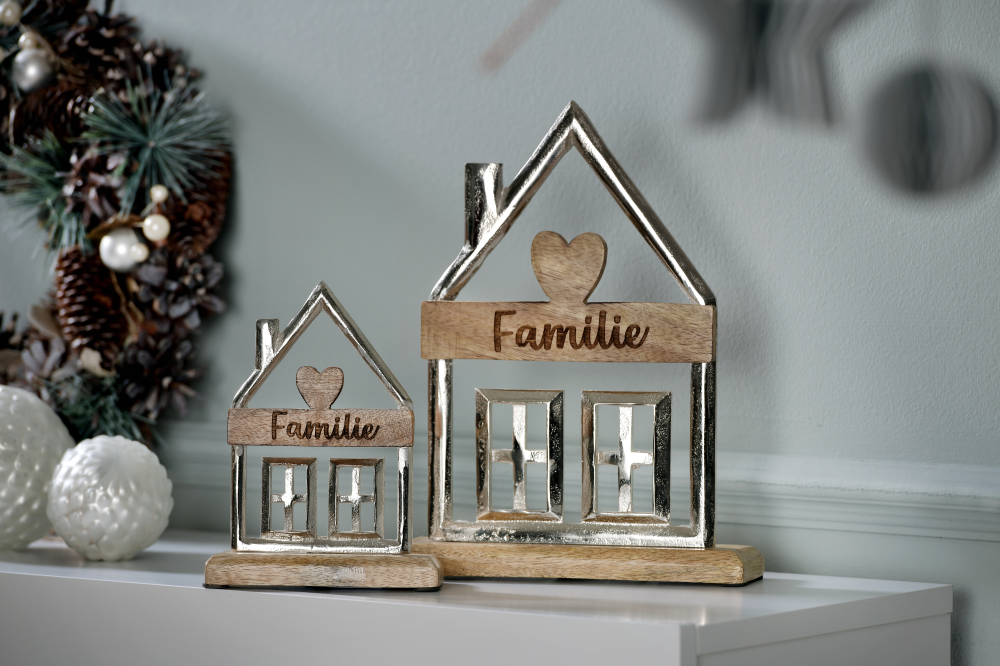 Deko-Haus Familie klein