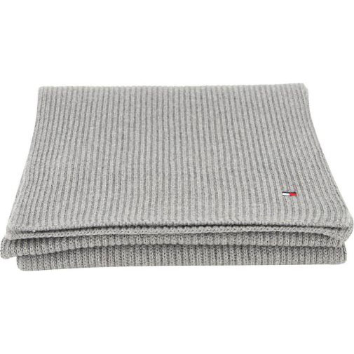 TOMMY HILFIGER Herren Schal ESSENTIAL FLAG SCARF aus Baumwolle und Kaschmir