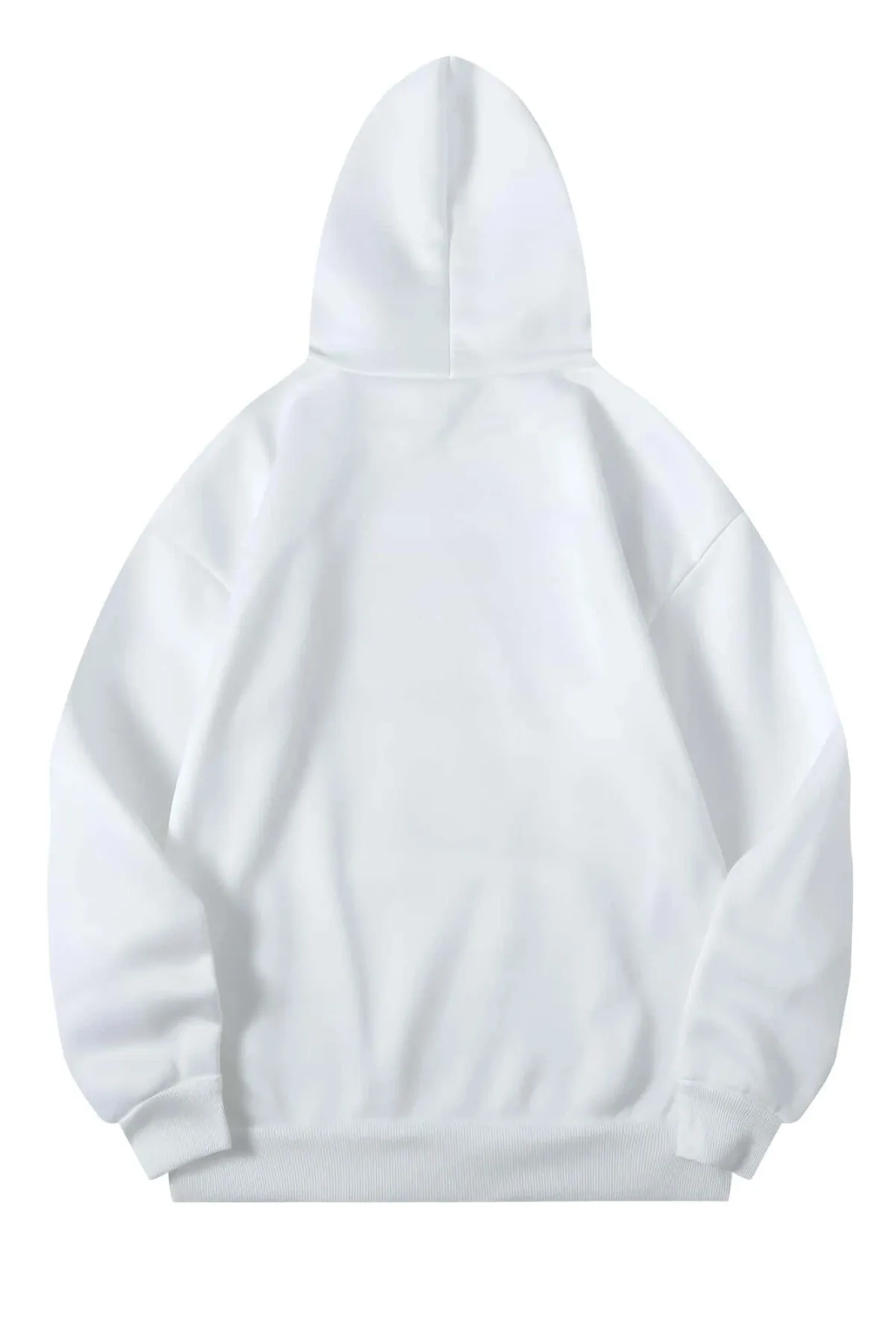 MODAGEN  Weißes Unisex-Sweatshirt mit New York-Print und Kapuze in Übergröße