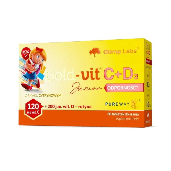 Olimp Gold-vit C+D3 Παιδική Ανοσία, Παστίλιες, Γεύση Λεμονιού