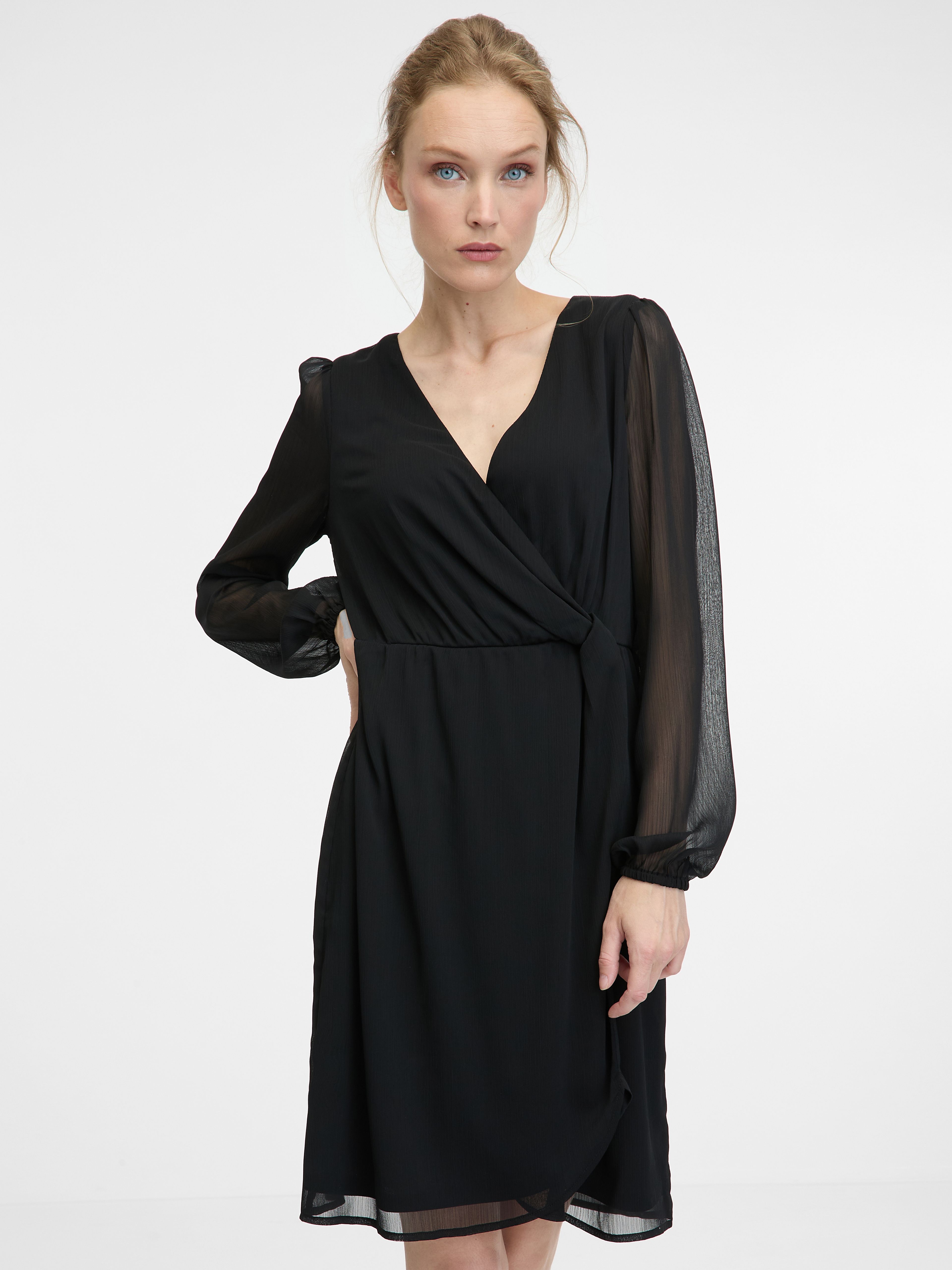 Schwarzes knielanges Damenkleid ORSAY