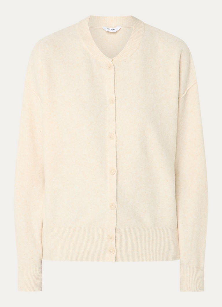 Cardigan cu guler rotund din tricot fin Penn & Ink