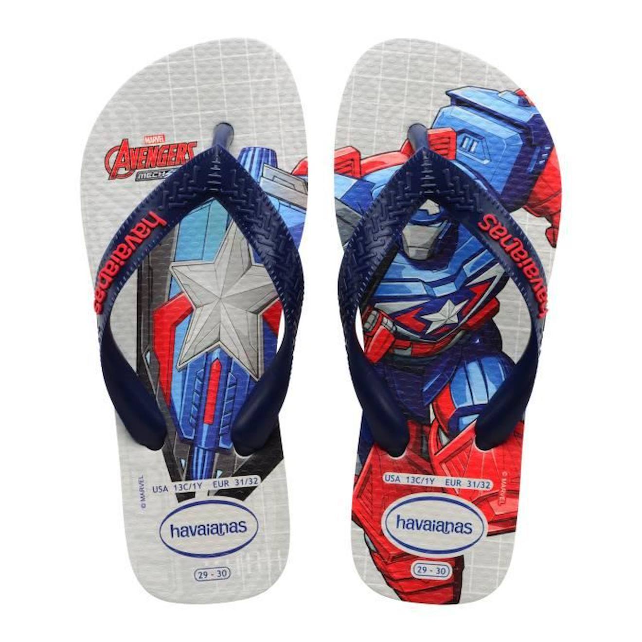 Tong à Enfiler Enfant Havaianas H. K T Marvel II blanc
