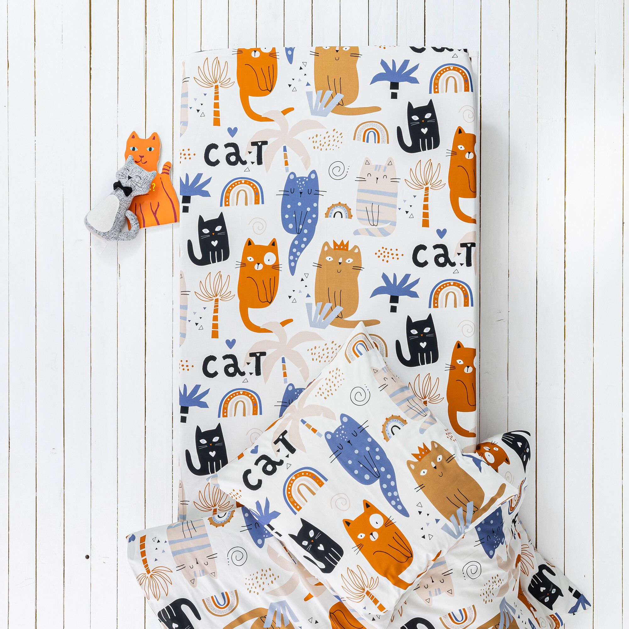 Linge de lit enfant Minou imprimé chat 1 personne