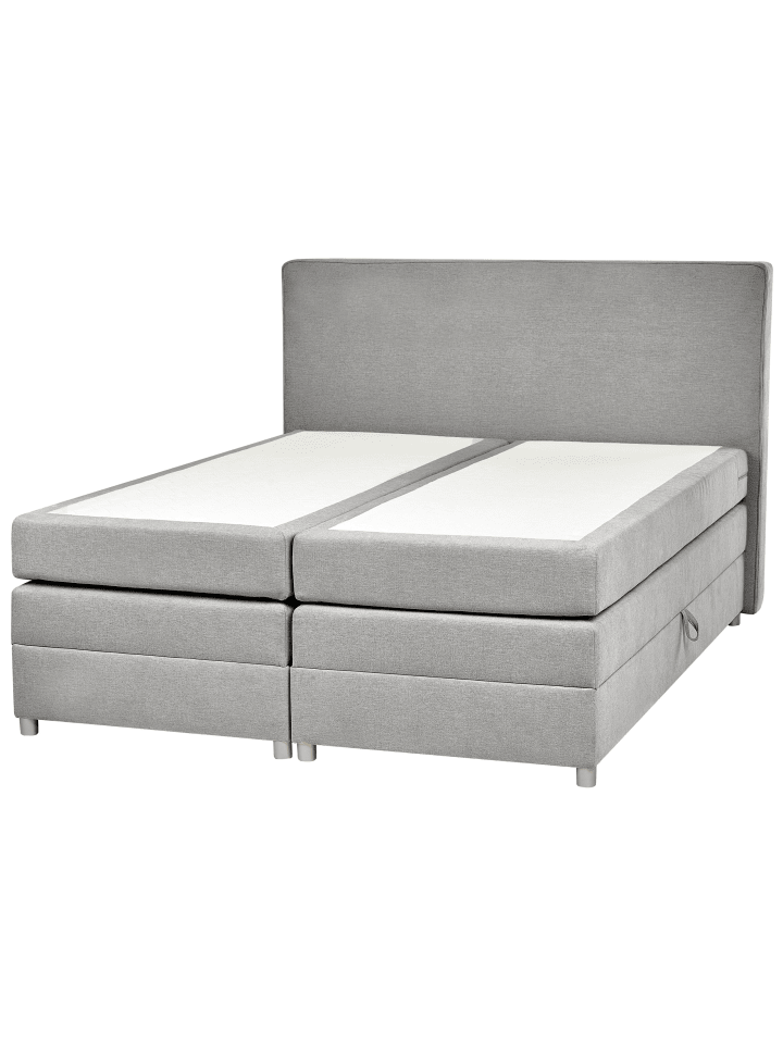 Beliani Boxspring Bett MINISTER in Grau/Silber - (W) 168 x (H) 115 x (L) 209 cm günstig kaufen onesize