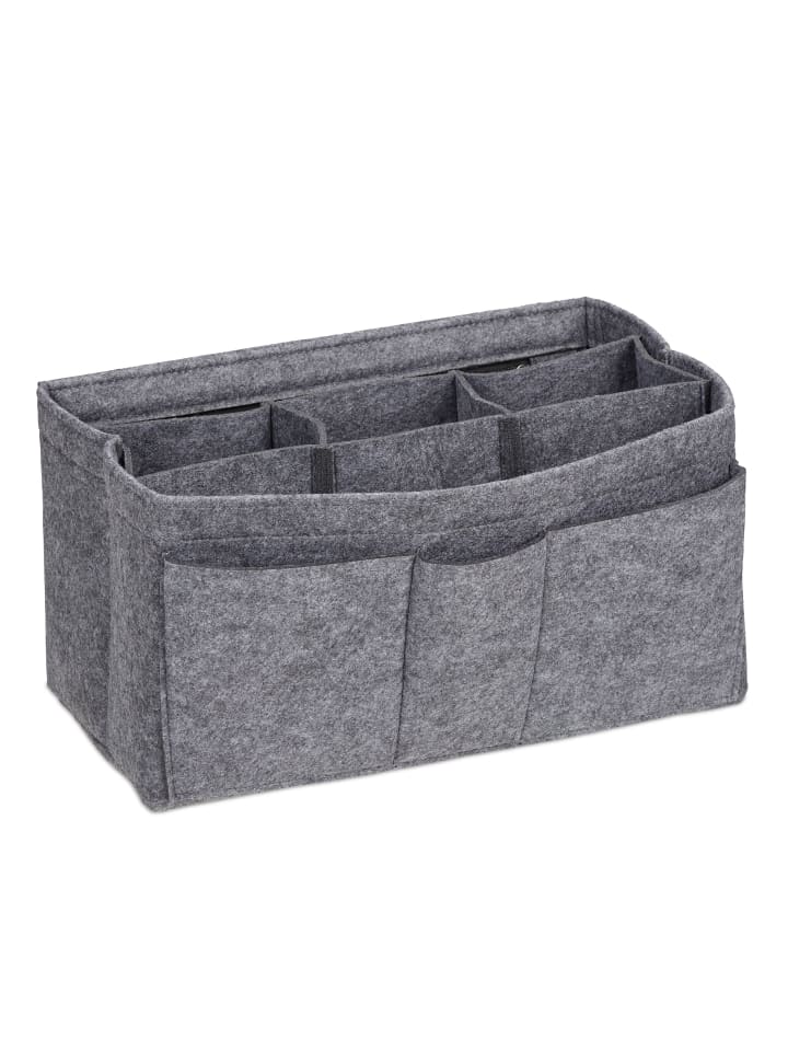 relaxdays Taschenorganizer in Dunkelgrau - (B)32 x (H)17,5 x (T)20 cm günstig kaufen onesize