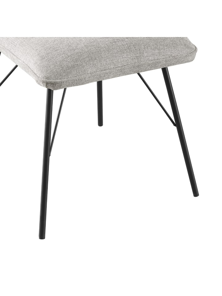 B&D Home 2er-Set: Esszimmerstuhl NELE in Grau - (B)49 x (H)85 x (T)61,5 cm günstig kaufen onesize