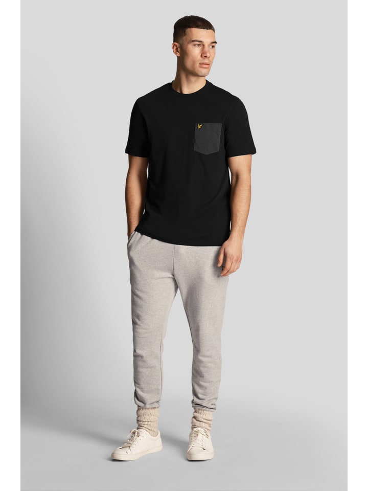 Lyle & Scott T-Shirt in Dunkelschwarz/Grafitgrau günstig kaufen