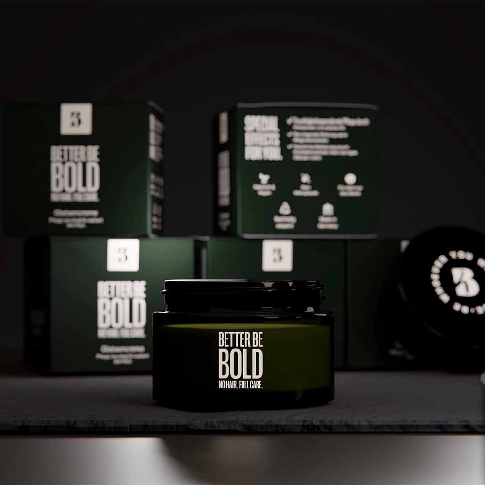 BETTER BE BOLD Kopfhautpflege Mattierende Glatzencreme (0-3mm) mit Anti-Shine-Effekt